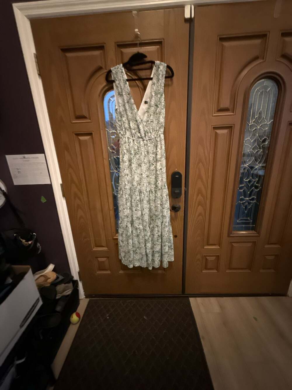 Banana Republic Green Floral Tiered Sleeveless Maxi Dress